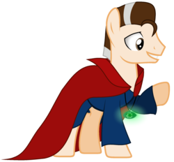 Size: 1024x952 | Tagged: safe, artist:k3elliebear, pony, base used, cloak, clothes, doctor strange, male, ponified, simple background, solo, stallion, transparent background