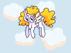 Size: 1280x960 | Tagged: safe, artist:swineburst, surprise, pony, g1, cloud, flying
