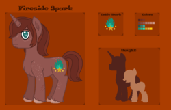 Size: 854x549 | Tagged: safe, artist:cosmic-oreo, oc, oc only, pony, unicorn, freckles, male, offspring, parent:big macintosh, parent:tempest shadow, parents:tempestmac, reference sheet, solo, stallion, unshorn fetlocks
