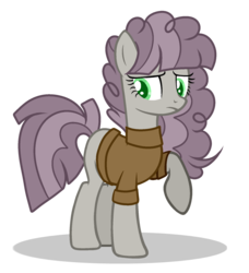 Size: 1641x1797 | Tagged: safe, artist:mintoria, oc, oc only, earth pony, pony, clothes, female, mare, offspring, parent:maud pie, parent:mud briar, parents:maudbriar, shirt, simple background, solo, transparent background