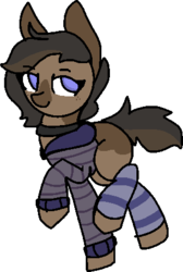 Size: 303x452 | Tagged: safe, artist:nootaz, oc, oc only, oc:hoodie stripe, earth pony, pony, clothes, simple background, solo, transparent background