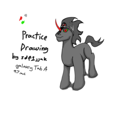 Size: 1024x1026 | Tagged: safe, artist:sdf1jjak, king sombra, pony, g4, curved horn, horn, male, simple background, solo, tablet drawing, white background