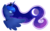 Size: 2581x1625 | Tagged: safe, artist:solareflares, princess luna, alicorn, pony, g4, bust, cloud, cute, eyes closed, eyeshadow, female, horn, jewelry, lunabetes, makeup, mane, mare, moon, night, portrait, princess, profile, regalia, simple background, solo, tiara, transparent background, wings