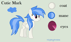 Size: 792x468 | Tagged: safe, artist:dreamy990, oc, oc only, oc:fluffy cloud, pegasus, pony, female, mare, offspring, parent:rainbow dash, parent:soarin', parents:soarindash, reference sheet, simple background, solo
