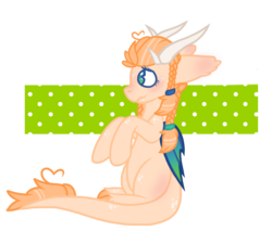 Size: 3204x2733 | Tagged: safe, artist:chococakebabe, oc, oc only, oc:ditzzy, dracony, hybrid, blushing, female, high res, simple background, solo, transparent background