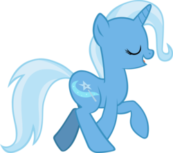 Size: 4557x4054 | Tagged: safe, artist:ironm17, trixie, pony, unicorn, all bottled up, g4, absurd resolution, eyes closed, female, open mouth, simple background, solo, transparent background, vector, walking
