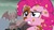 Size: 1280x720 | Tagged: safe, screencap, pinkie pie, gargoyle, g4, my little pony: friendship is magic, secrets and pies, food, implied evil pie hater dash, overcast, pie, scared