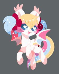 Size: 500x628 | Tagged: safe, artist:snow angel, oc, oc only, oc:candy cream, bat pony, pony, cute, female, heart eyes, looking at you, mare, simple background, smiling, solo, wingding eyes