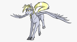 Size: 3390x1878 | Tagged: safe, artist:akweer, derpy hooves, pegasus, pony, g4, female, mare, simple background, smiling, solo, white background