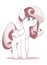 Size: 744x1024 | Tagged: safe, artist:akainu_pony, oc, oc only, oc:double circle, pegasus, pony, cute, female, mare, simple background, smiling, solo, white background, wings