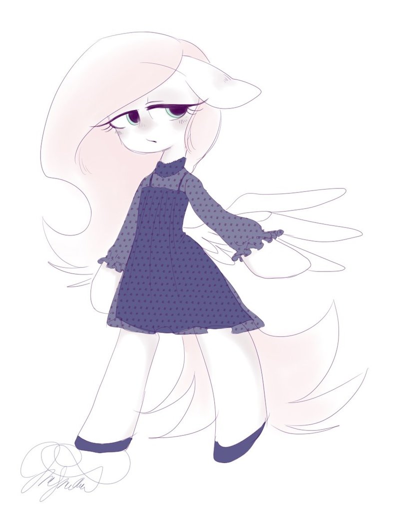 Safe Artist Oc Ponys Oc Oc Only Oc Double Circle Pegasus Semi Anthro Clothes