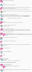 Size: 854x1937 | Tagged: safe, artist:dziadek1990, pinkie pie, rainbow dash, fallout equestria, g4, baby, cake twins, carnivore, comedy, conversation, dashite, dialogue, diaper, emote story, emotes, foalsitter, foalsitting, food, implied pound cake, implied pumpkin cake, meat, mud pony, poop, random, reddit, reference, slice of life, tartarus, text, twins