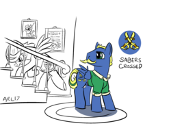 Size: 1024x765 | Tagged: safe, artist:lytlethelemur, oc, oc only, oc:gimbal lock, oc:sabers crossed, pegasus, pony, guy fawkes, roleplaying is magic, stairs