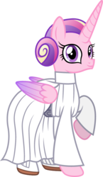 Size: 464x800 | Tagged: safe, artist:cloudy glow, princess cadance, alicorn, pony, g4, clothes, cosplay, costume, crossover, disney, female, mare, princess leia, simple background, solo, star wars, transparent background