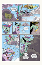 Size: 1024x1583 | Tagged: safe, artist:lytlethelemur, oc, oc:gimbal lock, pegasus, pony, comic:on the job with gimbal lock, littlepartycomics, cloud, comic, hail, hailstorm, roleplaying is magic, sand