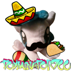 Size: 480x480 | Tagged: safe, artist:toyminator900, oc, oc only, pegasus, pony, facial hair, food, moustache, plushie, simple background, sombrero, taco, transparent background