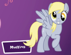 Size: 1364x1065 | Tagged: safe, derpy hooves, pegasus, pony, g4, official, ultimate guide, cute, derpabetes, female, looking at you, mare, solo, that one nameless background pony we all know and love