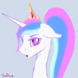 Size: 635x637 | Tagged: safe, artist:snowofdestruction, princess celestia, pony, g4, female, solo