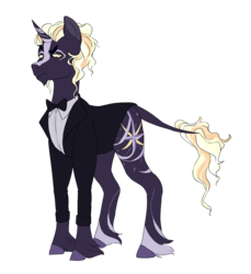 Size: 2496x2729 | Tagged: safe, artist:oniricat, oc, oc only, pony, bowtie, clothes, high res, simple background, solo, transparent background, tuxedo, unshorn fetlocks