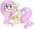Size: 511x442 | Tagged: safe, artist:olivecow, part of a set, fluttershy, pegasus, pony, g4, cutie mark, eyebrows, female, floppy ears, folded wings, looking back, mare, outline, raised hoof, raised leg, simple background, solo, transparent background, wings