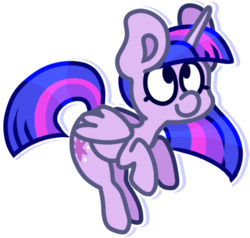 Size: 434x413 | Tagged: safe, artist:olivecow, part of a set, twilight sparkle, alicorn, pony, g4, cutie mark, female, looking up, mare, simple background, smiling, solo, transparent background, twilight sparkle (alicorn)