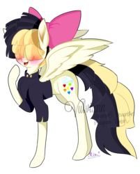 Size: 4339x5402 | Tagged: safe, artist:vulvixnn, songbird serenade, pegasus, pony, g4, my little pony: the movie, absurd resolution, blushing, bow, cute, female, hair bow, mare, simple background, solo, transparent background