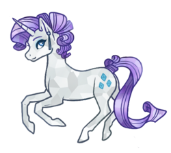 Size: 513x458 | Tagged: safe, artist:queerly, rarity, crystal pony, pony, unicorn, g4, crystal rarity, crystallized, cutie mark, ear piercing, earring, female, jewelry, mare, piercing, running, simple background, solo, transparent background