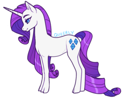 Size: 628x511 | Tagged: safe, artist:queerly, rarity, pony, unicorn, g4, cloven hooves, cutie mark, female, looking down, mare, simple background, smiling, solo, transparent background