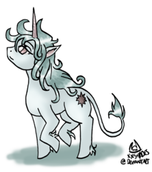 Size: 600x677 | Tagged: safe, artist:shadessagacious, pony, amalthea, ponified, simple background, solo, the last unicorn, transparent background