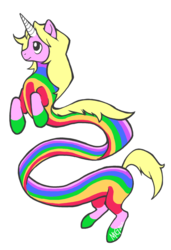 Size: 600x876 | Tagged: safe, artist:megsyv, pony, adventure time, lady rainicorn, looking up, male, ponified, rainicorn, simple background, solo, transparent background