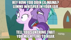 Size: 893x500 | Tagged: safe, edit, edited screencap, screencap, firelight, starlight glimmer, pony, unicorn, g4, the parent map, do not want, father and daughter, female, firelight glimmer, glimmercest, incest, male, mare, shipping, song reference, stallion, straight, wait, wait (the whisper song), ying yang twins