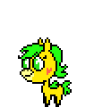 Size: 105x120 | Tagged: safe, artist:laddylegasus, animated, butterbean, female, pixel art, pretty pretty pegasus, simple background, solo, teen titans go, transparent background
