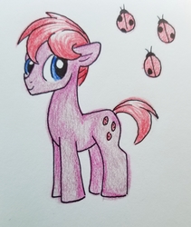 Size: 2531x3001 | Tagged: safe, artist:smirk, oc, oc only, unnamed oc, earth pony, ladybug, pony, colt, high res, male, solo, traditional art