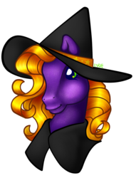 Size: 592x774 | Tagged: safe, artist:prettywitchdoremi, abra-ca-dabra, pony, g3, cape, clothes, female, hat, simple background, solo, transparent background, witch hat