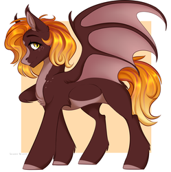 Size: 2011x2018 | Tagged: safe, artist:green brush, oc, oc only, oc:fire glow, bat pony, pony, female, freckles, high res, looking at you, solo