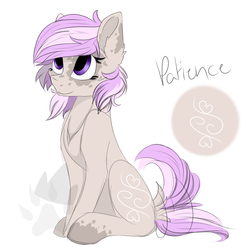 Size: 1500x1500 | Tagged: safe, artist:royalwolf1111, oc, oc only, oc:patience, pony, behaving like a dog, simple background, sitting, solo, tail wag, watermark, white background
