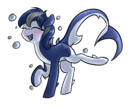 Size: 1113x923 | Tagged: safe, artist:b(r)at, oc, oc only, oc:isura oxyrus, monster pony, original species, shark pony, cute, fangs, female, happy, lifted leg, mare, open mouth, simple background, smiling, solo, transparent background