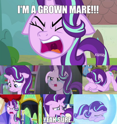 Size: 1920x2035 | Tagged: safe, edit, edited screencap, screencap, starlight glimmer, g4, the parent map, collage, crying, drama, floppy ears, image macro, meta, op is a duck, starlight drama
