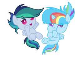 Size: 1392x1032 | Tagged: dead source, safe, artist:rainbows-skies, oc, oc only, oc:colour sparkling, oc:shooting star (bronyponyyy2340), alicorn, pegasus, pony, baby, baby pony, base used, colt, female, filly, magical lesbian spawn, male, offspring, parent:rainbow dash, parent:twilight sparkle, parents:twidash, simple background, transparent background