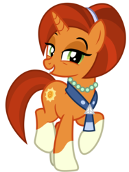 Size: 2400x3200 | Tagged: safe, artist:cheezedoodle96, stellar flare, pony, unicorn, g4, the parent map, .svg available, balancing, clothes, female, high res, jewelry, looking at you, mare, necklace, pearl necklace, scarf, simple background, solo, svg, transparent background, vector