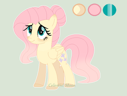 Size: 567x430 | Tagged: safe, artist:moon-rose-rosie, fluttershy, pony, g4, alternate universe, base used, female, simple background, solo