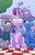 Size: 3300x5100 | Tagged: safe, artist:dmann892, boulder (g4), maud pie, starlight glimmer, trixie, earth pony, pony, unicorn, g4, blushing, cape, clothes, cup, female, hat, kite, lesbian, mare, ot3, phone wallpaper, picnic blanket, polyamory, ship:mauxie, ship:startrix, shipping, sitting, starlight glimmer gets all the mares, starmaud, starmauxie, teacup, trixie's cape, trixie's hat, wallpaper