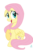 Size: 800x1214 | Tagged: safe, artist:emositecc, fluttershy, pegasus, pony, g4, female, floppy ears, folded wings, looking at you, mare, open mouth, raised hoof, simple background, smiling, solo, transparent background