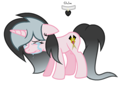 Size: 1119x769 | Tagged: safe, artist:darbypop1, oc, oc only, oc:destiny sadness, pony, unicorn, crying, female, mare, simple background, solo, transparent background