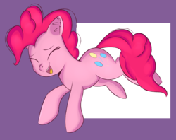 Size: 2256x1788 | Tagged: artist needed, safe, pinkie pie, earth pony, pony, g4, eyes closed, female, happy, jumping, mare, simple background, solo, transparent background