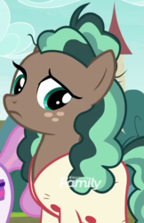 Size: 620x955 | Tagged: safe, screencap, minty mocha, raspberry latte, pony, g4, my little pony: friendship is magic, the parent map, background pony, cropped, solo