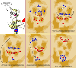 Size: 1808x1604 | Tagged: safe, artist:dekomaru, oc, oc:nova, alicorn, pony, tumblr:ask twixie, alicorn oc, ask, clothes, comic, female, goggles, mare, solo, strategy, tumblr, uniform