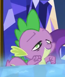 Size: 366x433 | Tagged: safe, screencap, spike, dragon, g4, the parent map, cropped, male, out of context, solo, stoner spike