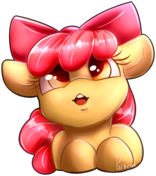 Size: 1024x1154 | Tagged: safe, artist:paintcoloryt, apple bloom, earth pony, pony, g4, adorabloom, bow, cute, female, filly, foal, hair bow, mare, simple background, solo, sweet dreams fuel, transparent background