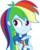 Size: 918x1145 | Tagged: safe, artist:thebarsection, rainbow dash, equestria girls, g4, clothes, collar, collar shirt, female, geode of super speed, hair, magical geodes, rainbow dash's shirt with a collar, shirt, shirt with a collar, simple background, solo, t-shirt, teenager, transparent background, wristband